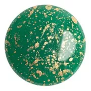 25mm Glass round cabochon by Puca® - Frost Jade Gold Splash x1