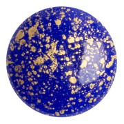 25mm Glass round cabochon by Puca® - Frost Royal Blue Gold Splash x1|raw }}