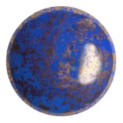 25mm Glass round cabochon by Puca® - Frost Royal Blue Bronze x1