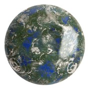 25mm Glass round cabochon by Puca® - Frost Royal Blue New Picasso x1