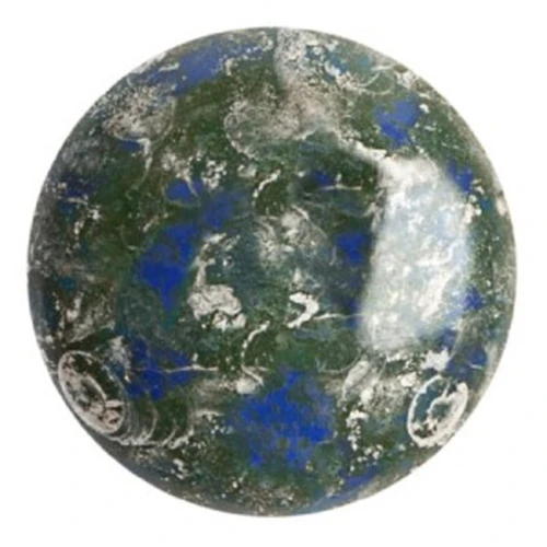 25mm Glass round cabochon by Puca® - Frost Royal Blue New Picasso x1