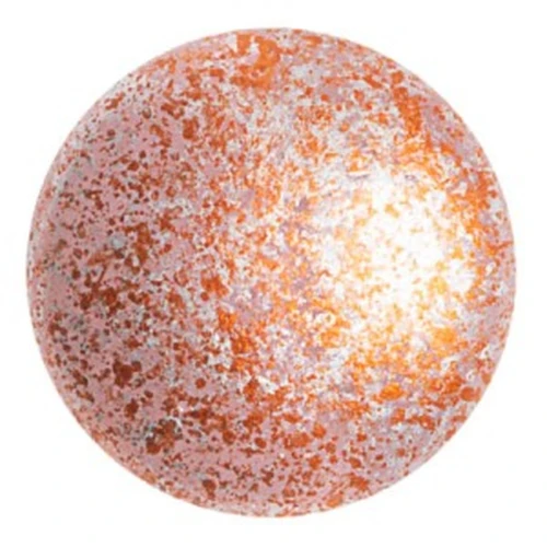 25mm Glass round cabochon by Puca® - Frost Sweet Pink Tweedy x1