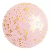 25mm Glass round cabochon by Puca® - Frost Sweet Pink Gold Splash x1