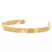 6x160 mm 316L stainless steel jonc bracelet - Gold x1