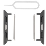 22mm Stainless steel 304 Adapter for Apple Watch Band - Black x1|raw }}