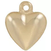 12x10mm Heart charm - Gold filled x1