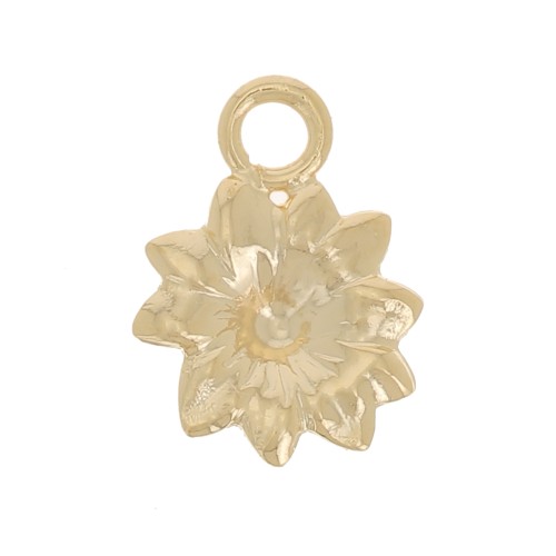 6mm Mini flower charm - Gold filled x1
