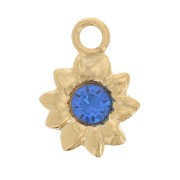 6mm Mini flower charm - Gold filled x1