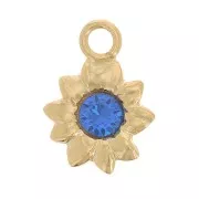 6mm Mini flower charm - Gold filled x1