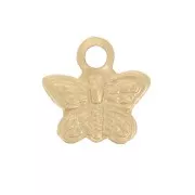 7mm Mini butterfly charm - Gold filled x1