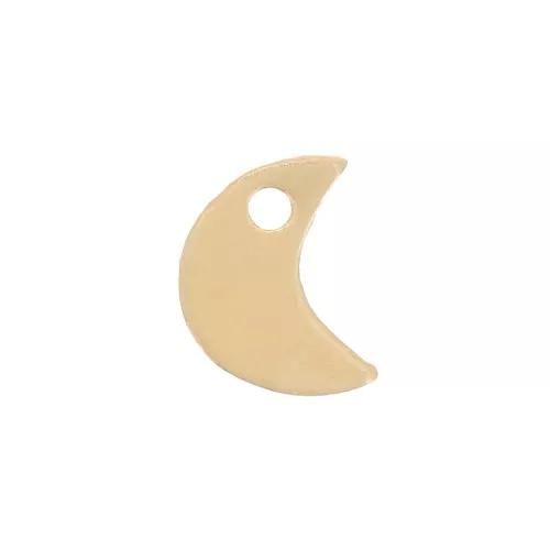 5x4mm Mini moon charm - Gold filled x1