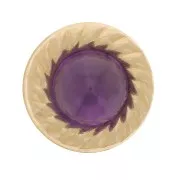 9mm Round stick-on element for 5mm cabochon - Gold filled x1