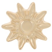 15mm stick-on Flower element for 4mm cabochon - Gold filled x1