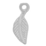 925 Sterling Silver 10x4mm Mini leaf charm x1