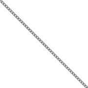 1.5mm 925 Sterling Silver Curb chain - Black Rhodium x1m