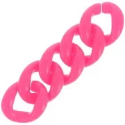 39x34mm Oval twisted acrylic link - Fuchsia x1