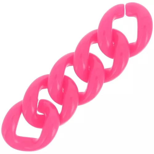 39x34mm Oval twisted acrylic link - Fuchsia x1