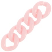 39x34mm Oval twisted acrylic link - Light pink x1|raw }}