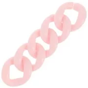 39x34mm Oval twisted acrylic link - Light pink x1