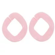 39x34mm Oval twisted acrylic link - Light pink x1