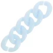 39x34mm Oval twisted acrylic link - Sky blue x1
