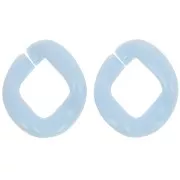 39x34mm Oval twisted acrylic link - Sky blue x1