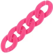 29x21mm Oval twisted acrylic link - Fuchsia x1