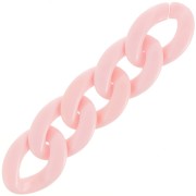 29x21mm Oval twisted acrylic link - Light pink x1
