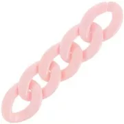 29x21mm Oval twisted acrylic link - Light pink x1
