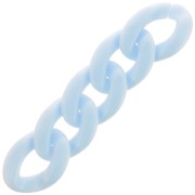 29x21mm Oval twisted acrylic link - Sky blue x1|raw }}