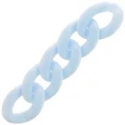 29x21mm Oval twisted acrylic link - Sky blue x1