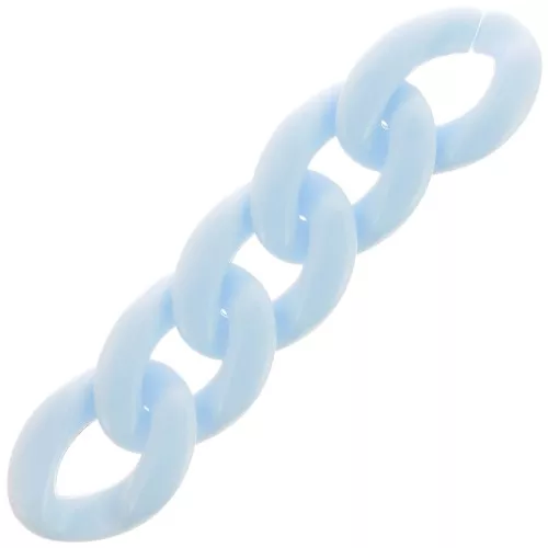 29x21mm Oval twisted acrylic link - Sky blue x1