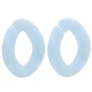 29x21mm Oval twisted acrylic link - Sky blue x1