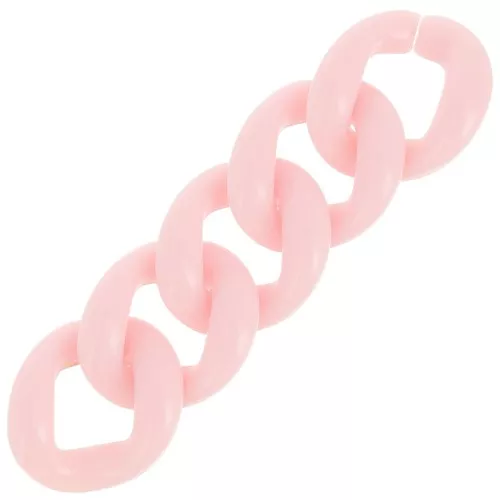 21x18mm Oval twisted acrylic link - Light pink x1