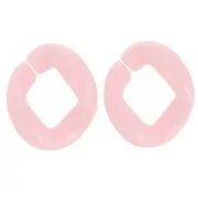 21x18mm Oval twisted acrylic link - Light pink x1