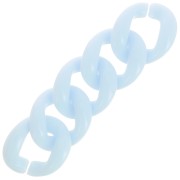 21x18mm Oval twisted acrylic link - Sky blue x1|raw }}