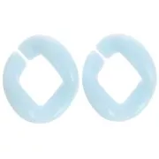 21x18mm Oval twisted acrylic link - Sky blue x1