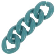 21x18mm Oval twisted acrylic link - Duck blue x1|raw }}