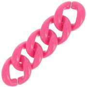 21x18mm Oval twisted acrylic link - Candy Pink x1|raw }}