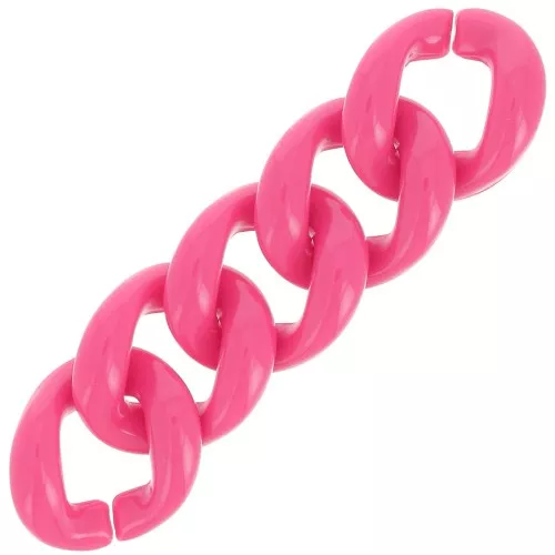 21x18mm Oval twisted acrylic link - Candy Pink x1