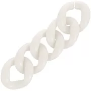 21x18mm Oval twisted acrylic link - Cream x1