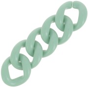 21x18mm Oval twisted acrylic link - Sage x1