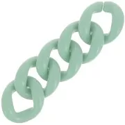 21x18mm Oval twisted acrylic link - Sage x1