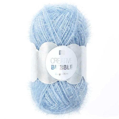 Creative Bubble - Crochet yarn for tawashi sponge - Pigeon blue x50g