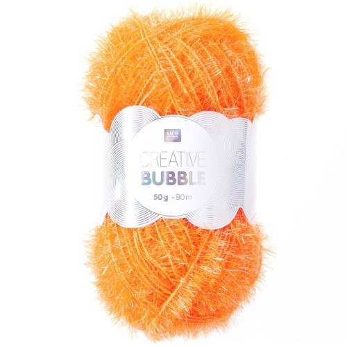 Creative Bubble - Crochet yarn for tawashi sponge - Neon Apricot x50g