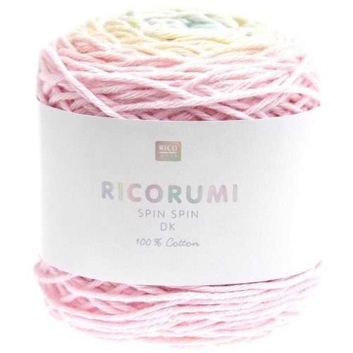 Ricorumi Spin Spin cotton by Rico Design for Amigurumi - Pastel Rainbow x50g