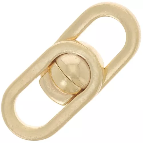 19.5x8mm 925 Sterling Silver Magnetic design clasp - Fine gold plated x1