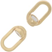 19.5x8mm 925 Sterling Silver Magnetic design clasp - Fine gold plated x1