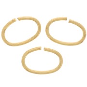 11x7x1mm oval Open jump rings - Fine Gold Plated x25|raw }}