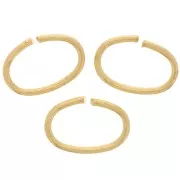 11x7x1mm oval Open jump rings - Fine Gold Plated x25